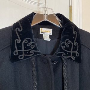 LOROVI LONG BLACK WINTER COAT SIZE 10